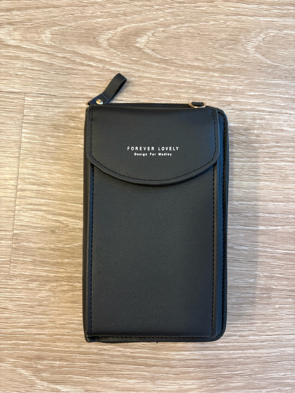 FOREVER LOVELY Black Phone Wallet Crossbody